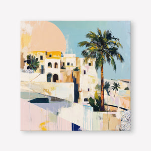 Sunset Shore (Square) - Canvas Stretched No frame - SubTropic Art