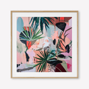That's Vibey (Square) - Print Framed with Border Oak - SubTropic Art