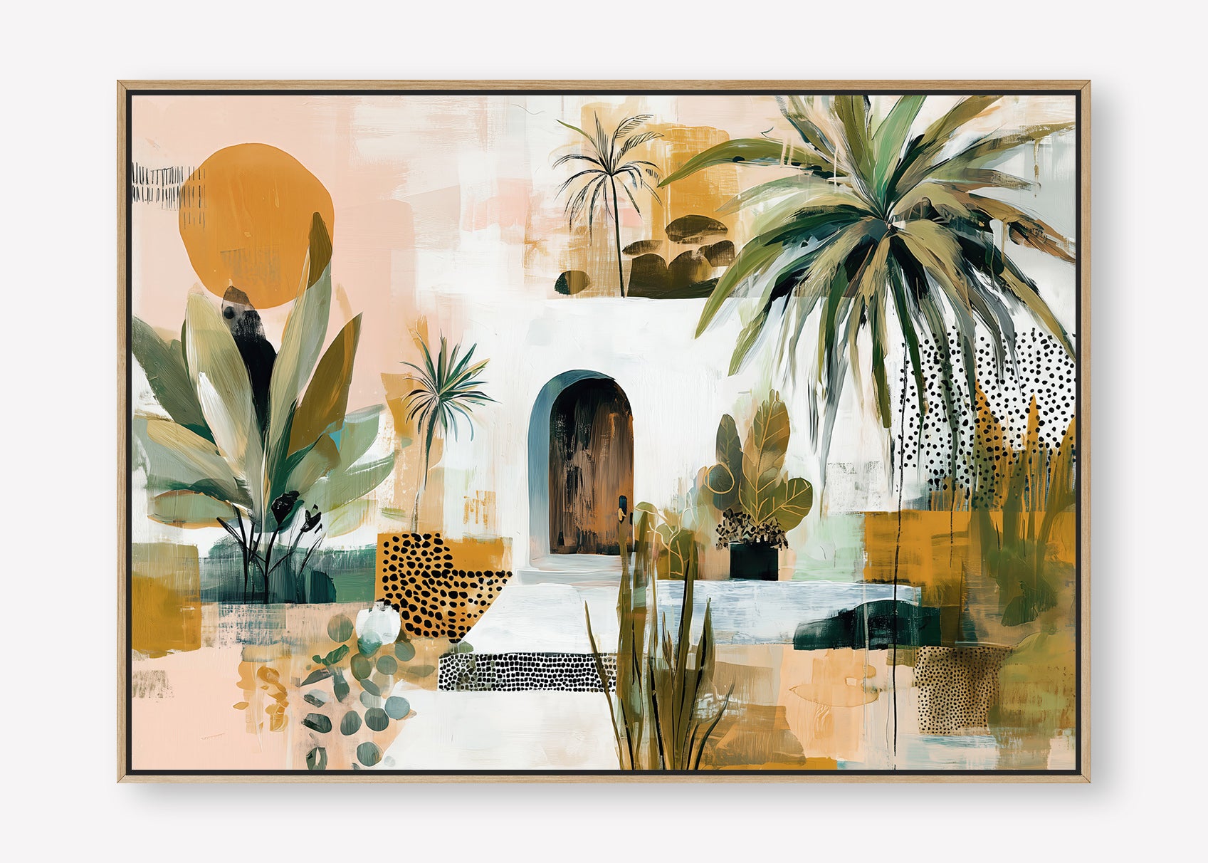 The Sanctuary (Landscape) - Canvas Box Framed Oak - SubTropic Art