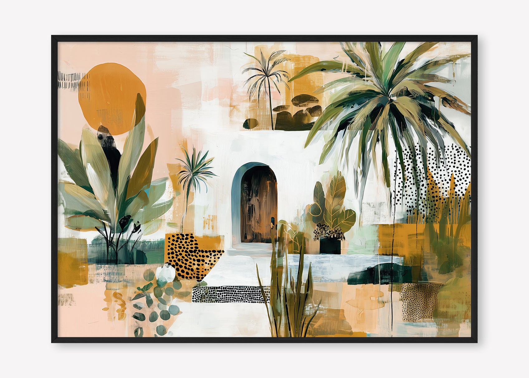 The Sanctuary (Landscape) - Print Framed Black - SubTropic Art