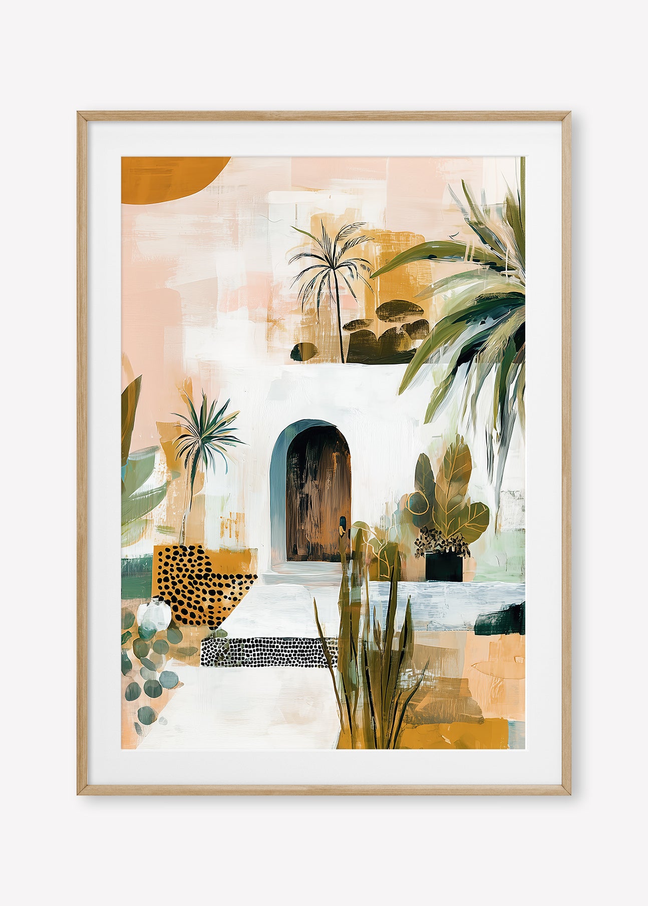 The Sanctuary (Portrait) - Print Framed with Border Oak - SubTropic Art