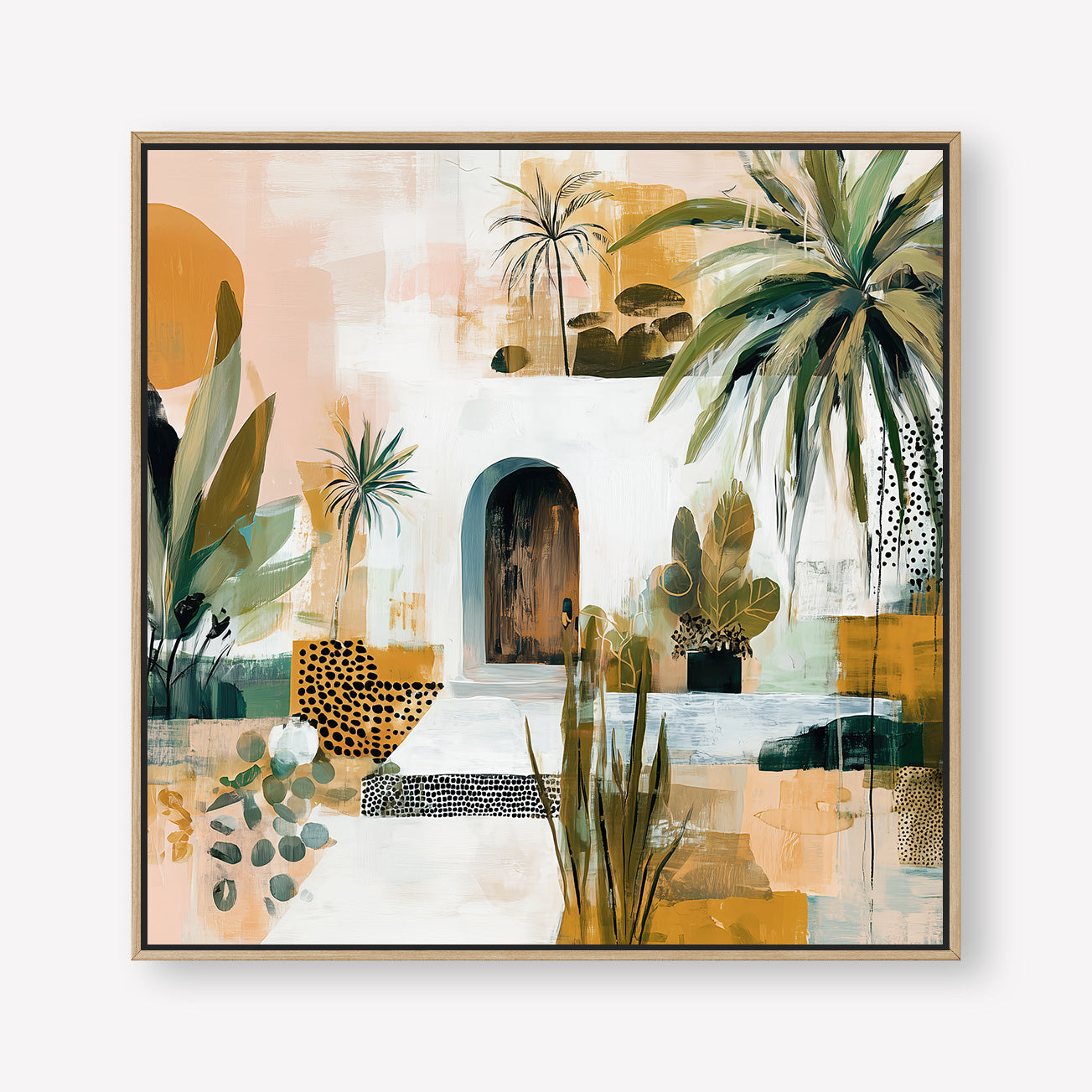 The Sanctuary (Square) - Canvas Box Framed Oak - SubTropic Art