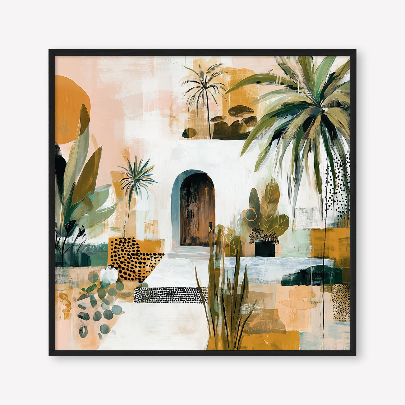 The Sanctuary (Square) - Print Framed Black - SubTropic Art
